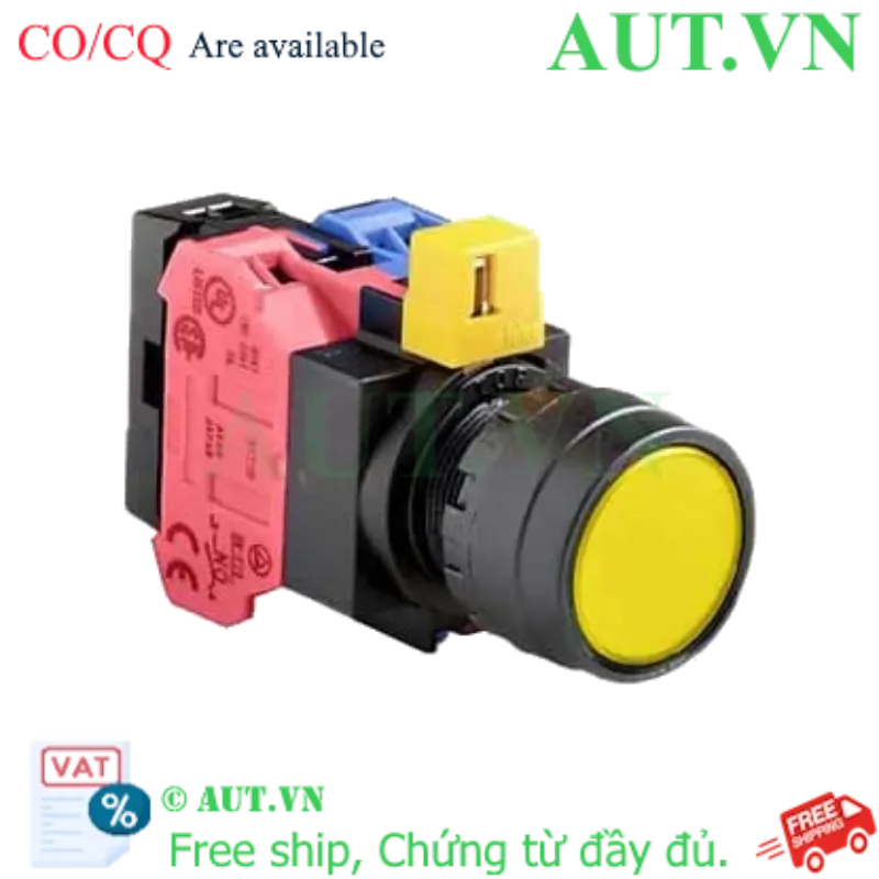 Ảnh của Nút nhấn nhả IDEC HW1L-M1F11QD-Y-24V D22 1NO+1NC (Vàng)