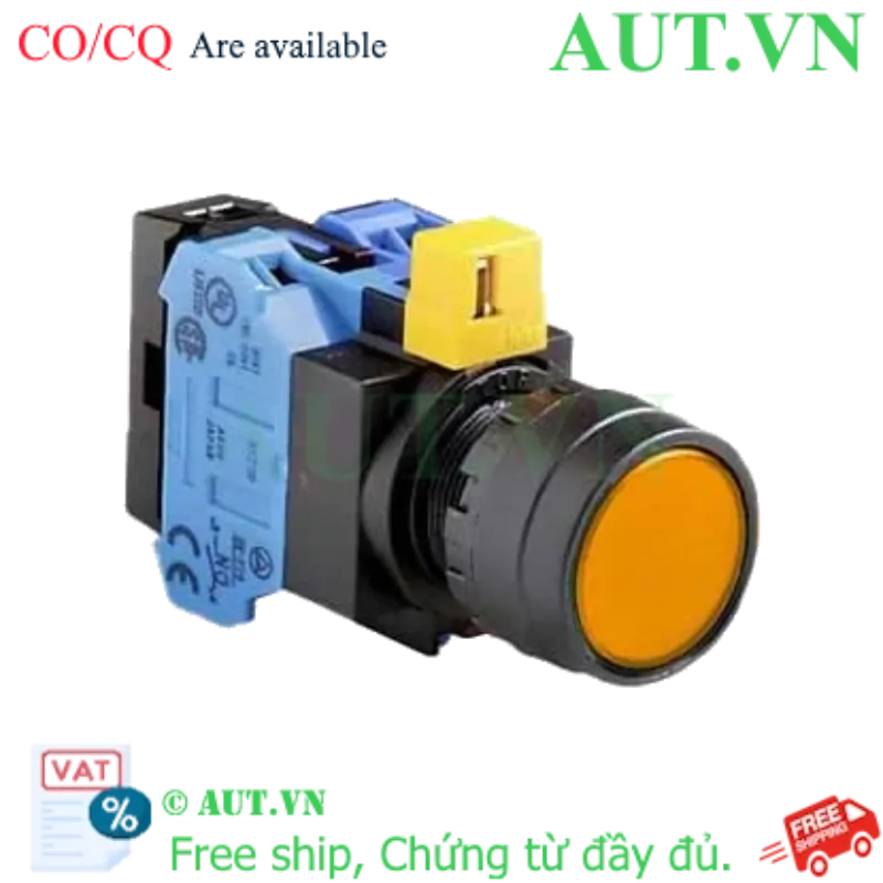 Ảnh của Nút nhấn nhả IDEC HW1L-M1F20QD-A-6V D22 2NO (Hổ phách)