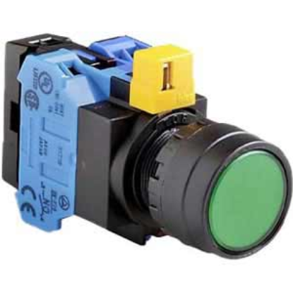 Ảnh của Nút nhấn nhả IDEC HW1L-M1F20QD-G-12V D22 2NO (Xanh)