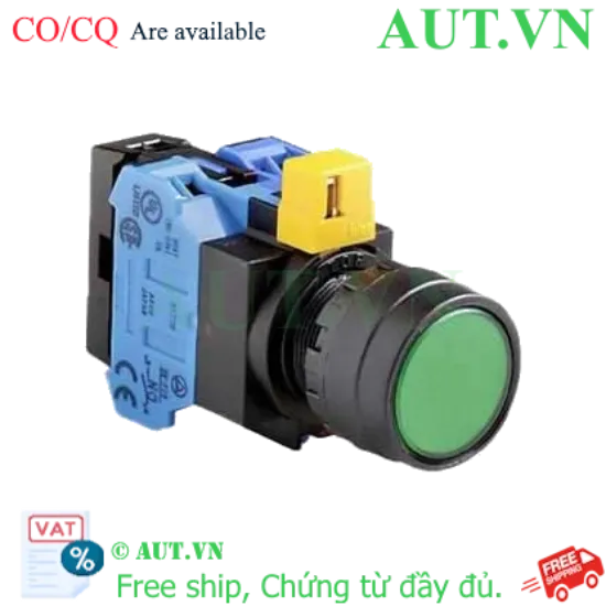 Ảnh của Nút nhấn nhả IDEC HW1L-M1F20QD-G-6V D22 2NO (Xanh)