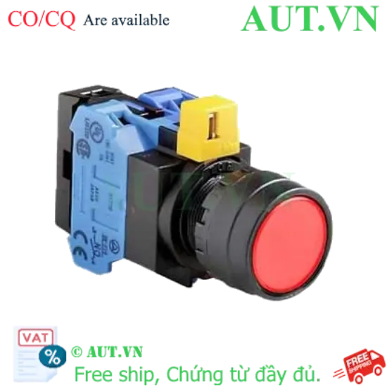 Ảnh của Nút nhấn nhả IDEC HW1L-M1F20QD-R-12V D22 2NO (Đỏ)