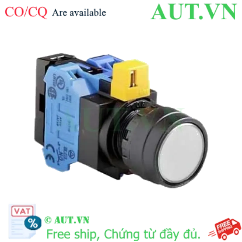 Ảnh của Nút nhấn nhả IDEC HW1L-M1F20QD-W-24V D22 2NO (Trắng)