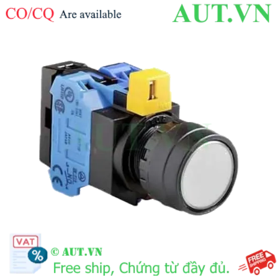 Ảnh của Nút nhấn nhả IDEC HW1L-M1F20QD-W-6V D22 2NO (Trắng)