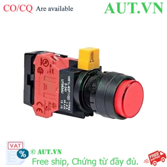 Ảnh của Nút nhấn nhả IDEC HW1L-M2F01QD-R-12V D22 1NC (Đỏ)