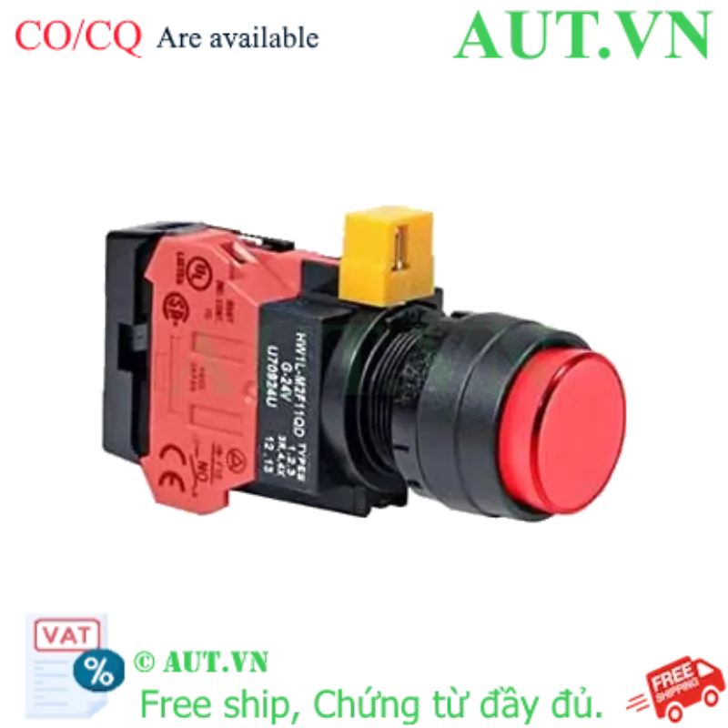 Ảnh của Nút nhấn nhả IDEC HW1L-M2F01QD-R-24V D22 1NC (Đỏ)