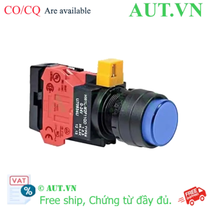 Ảnh của Nút nhấn nhả IDEC HW1L-M2F01QD-S-24V D22 1NC (Xanh)