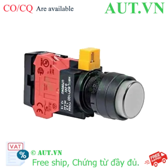 Ảnh của Nút nhấn nhả IDEC HW1L-M2F01QD-W-24V D22 1NC (Trắng)