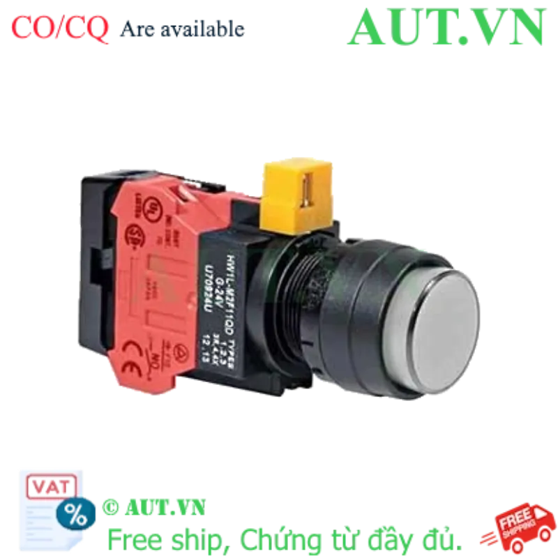 Ảnh của Nút nhấn nhả IDEC HW1L-M2F01QD-W-24V D22 1NC (Trắng)