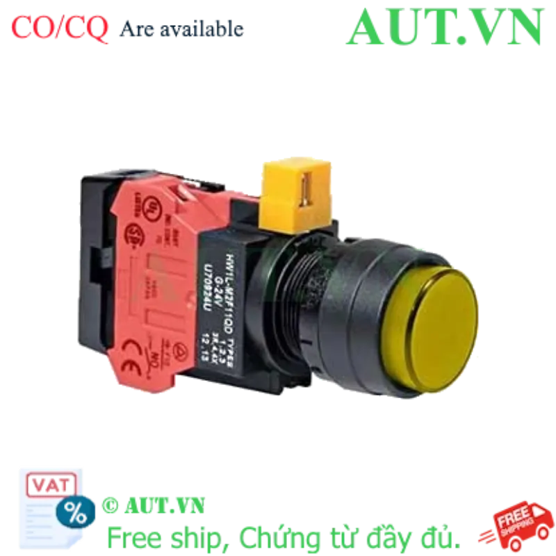 Ảnh của Nút nhấn nhả IDEC HW1L-M2F01QD-Y-12V D22 1NC (Vàng)