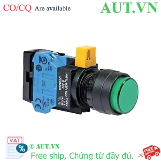 Ảnh của Nút nhấn nhả IDEC HW1L-M2F10QD-G-24V D22 1NO (Xanh)