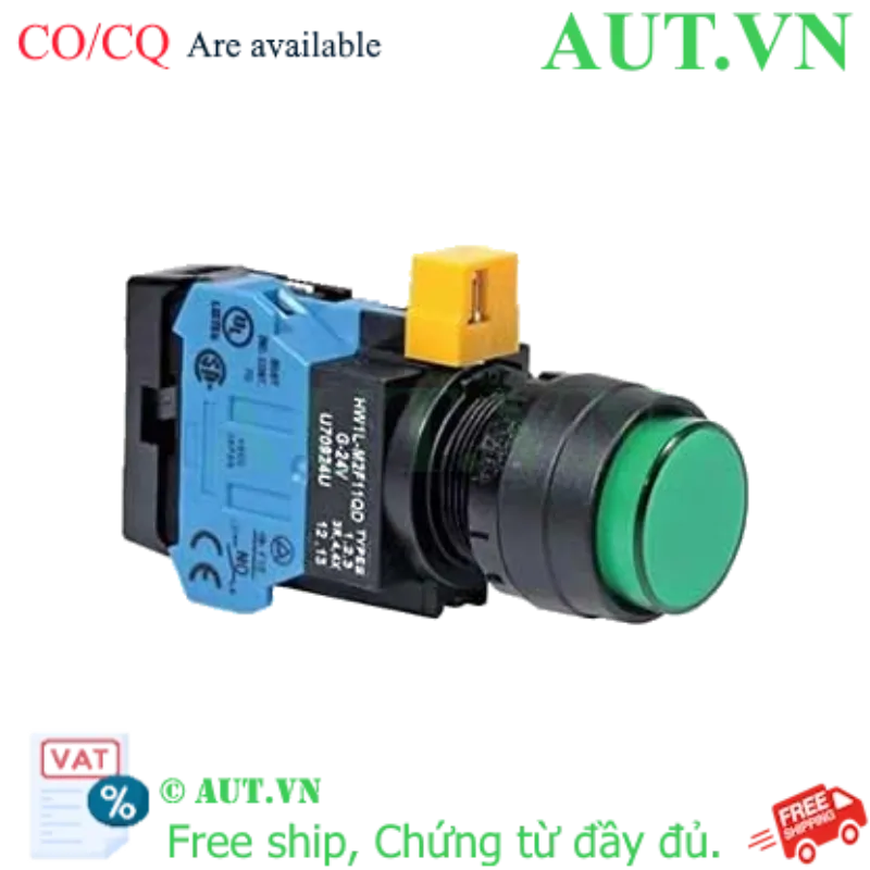 Ảnh của Nút nhấn nhả IDEC HW1L-M2F10QD-G-24V D22 1NO (Xanh)