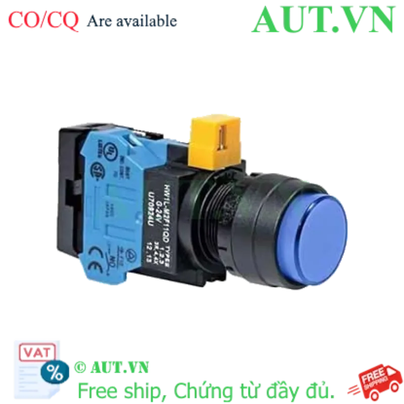 Ảnh của Nút nhấn nhả IDEC HW1L-M2F10QD-S-12V D22 1NO (Xanh)