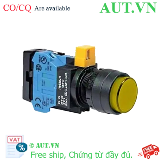 Ảnh của Nút nhấn nhả IDEC HW1L-M2F10QD-Y-6V D22 1NO (Vàng)