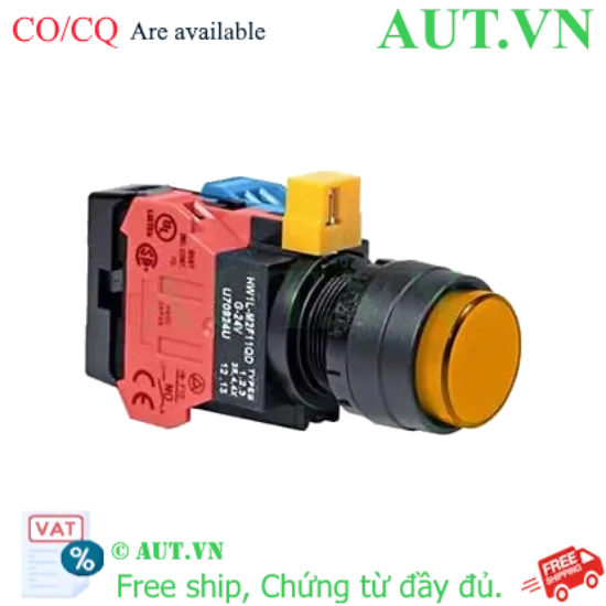Ảnh của Nút nhấn nhả IDEC HW1L-M2F11QD-A-12V D22 1NO+1NC (Hổ phách)