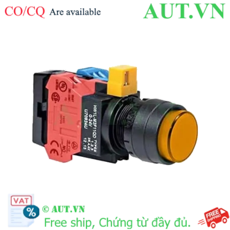 Ảnh của Nút nhấn nhả IDEC HW1L-M2F11QD-A-24V D22 1NO+1NC (Hổ phách)