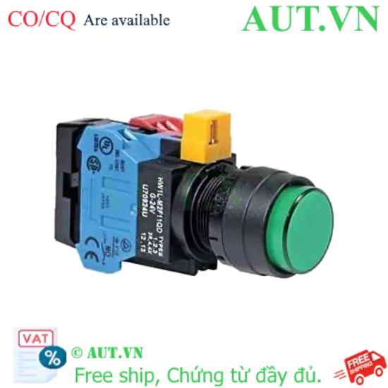 Ảnh của Nút nhấn nhả IDEC HW1L-M2F11QD-G-24V D22 1NO+1NC (Xanh)