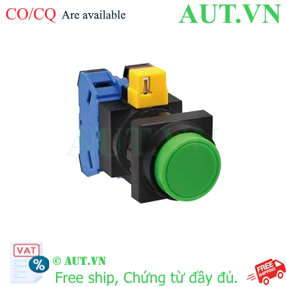 Ảnh của Nút nhấn nhả không đèn IDEC HW3B-M211G-MAU D22 1NO+1NC (Xanh)