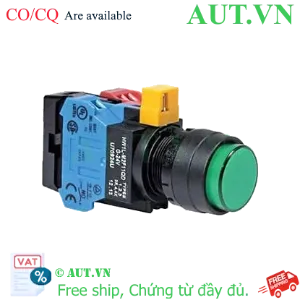 Ảnh của Nút nhấn nhả IDEC HW1L-M2F11QD-G-6V D22 1NO+1NC (Xanh)