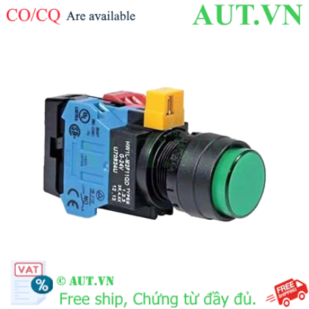Ảnh của Nút nhấn nhả IDEC HW1L-M2F11QD-G-6V D22 1NO+1NC (Xanh)