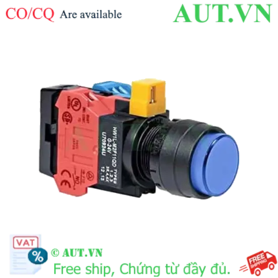 Ảnh của Nút nhấn nhả IDEC HW1L-M2F11QD-S-12V D22 1NO+1NC (Xanh)