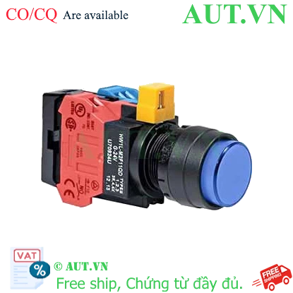 Ảnh của Nút nhấn nhả IDEC HW1L-M2F11QD-S-24V D22 1NO+1NC (Xanh)