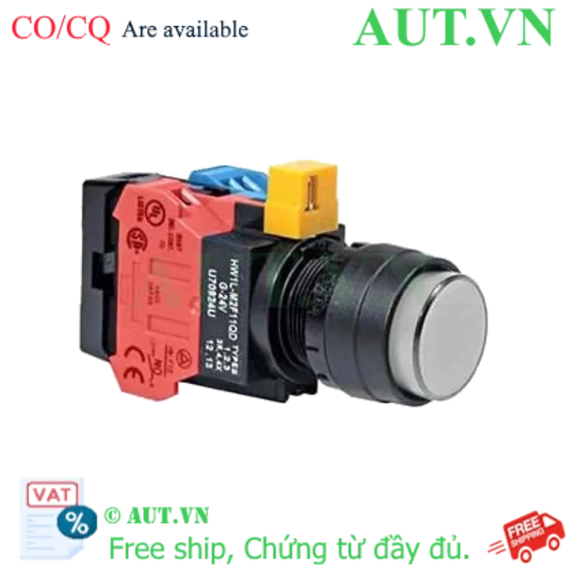 Ảnh của Nút nhấn nhả IDEC HW1L-M2F11QD-W-24V D22 1NO+1NC (Trắng)