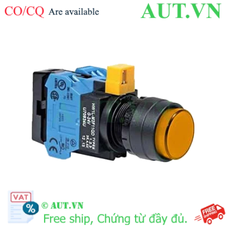 Ảnh của Nút nhấn nhả IDEC HW1L-M2F20QD-A-12V D22 2NO (Hổ phách)