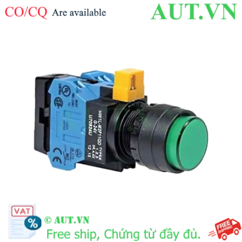 Ảnh của Nút nhấn nhả IDEC HW1L-M2F20QD-G-6V D22 2NO (Xanh)