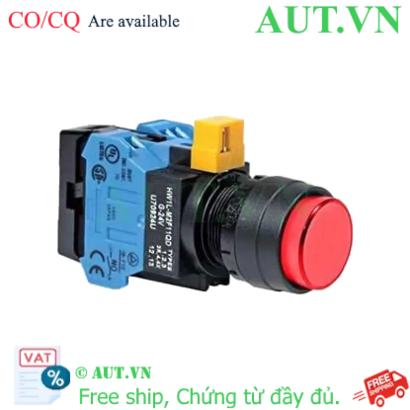Ảnh của Nút nhấn nhả IDEC HW1L-M2F20QD-R-6V D22 2NO (Đỏ)