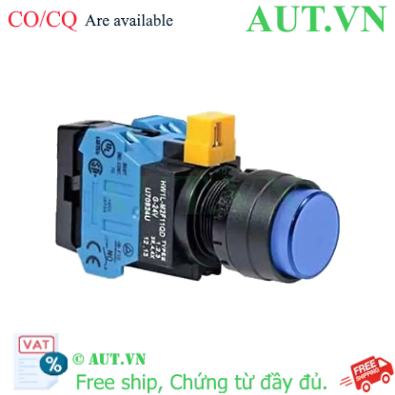 Ảnh của Nút nhấn nhả IDEC HW1L-M2F20QD-S-12V D22 2NO (Xanh)