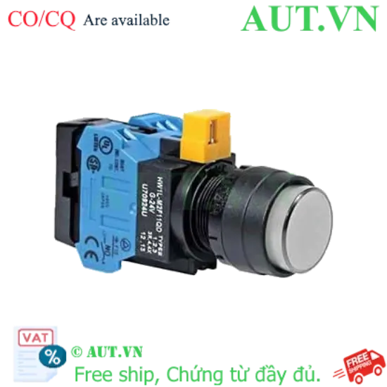 Ảnh của Nút nhấn nhả IDEC HW1L-M2F20QD-W-24V D22 2NO (Trắng)