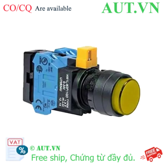 Ảnh của Nút nhấn nhả IDEC HW1L-M2F20QD-Y-12V D22 2NO (Vàng)