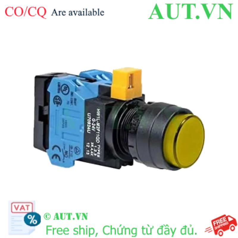 Ảnh của Nút nhấn nhả IDEC HW1L-M2F20QD-Y-6V D22 2NO (Vàng)