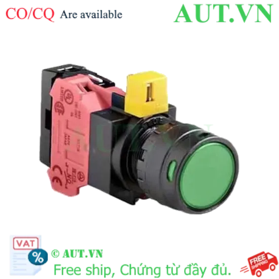 Ảnh của Nút nhấn nhả IDEC HW1L-MF2F01QD-G-6V D22 1NC (Xanh)
