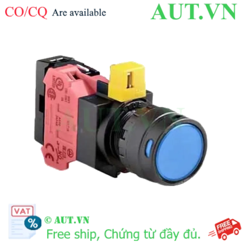 Ảnh của Nút nhấn nhả IDEC HW1L-MF2F01QD-S-12V D22 1NC (Xanh)