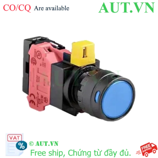 Ảnh của Nút nhấn nhả IDEC HW1L-MF2F01QD-S-24V D22 1NC (Xanh)