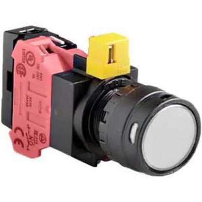 Ảnh của Nút nhấn nhả IDEC HW1L-MF2F01QD-W-12V D22 1NC (Trắng)
