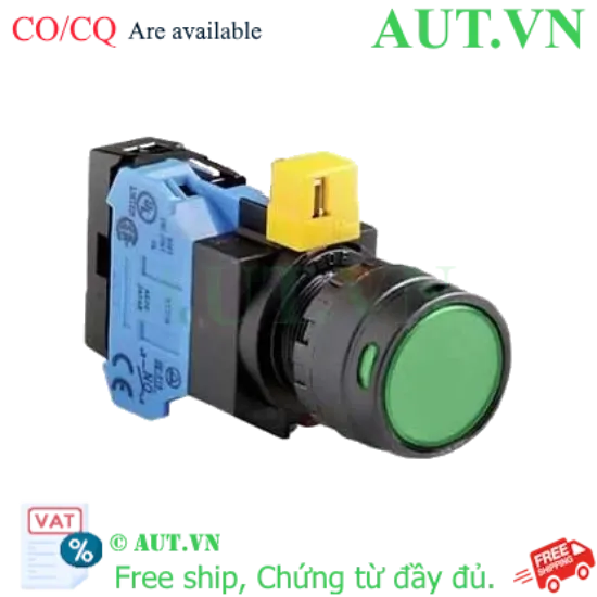 Ảnh của Nút nhấn nhả IDEC HW1L-MF2F10QD-G-6V D22 1NO (Xanh)