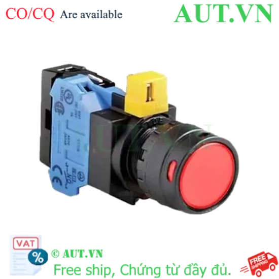 Ảnh của Nút nhấn nhả IDEC HW1L-MF2F10QD-R-12V D22 1NO (Đỏ)