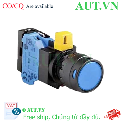 Ảnh của Nút nhấn nhả IDEC HW1L-MF2F10QD-S-12V D22 1NO (Xanh)
