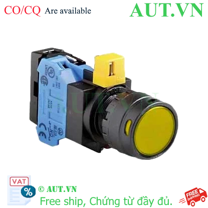 Ảnh của Nút nhấn nhả IDEC HW1L-MF2F10QD-Y-12V D22 1NO (Vàng)
