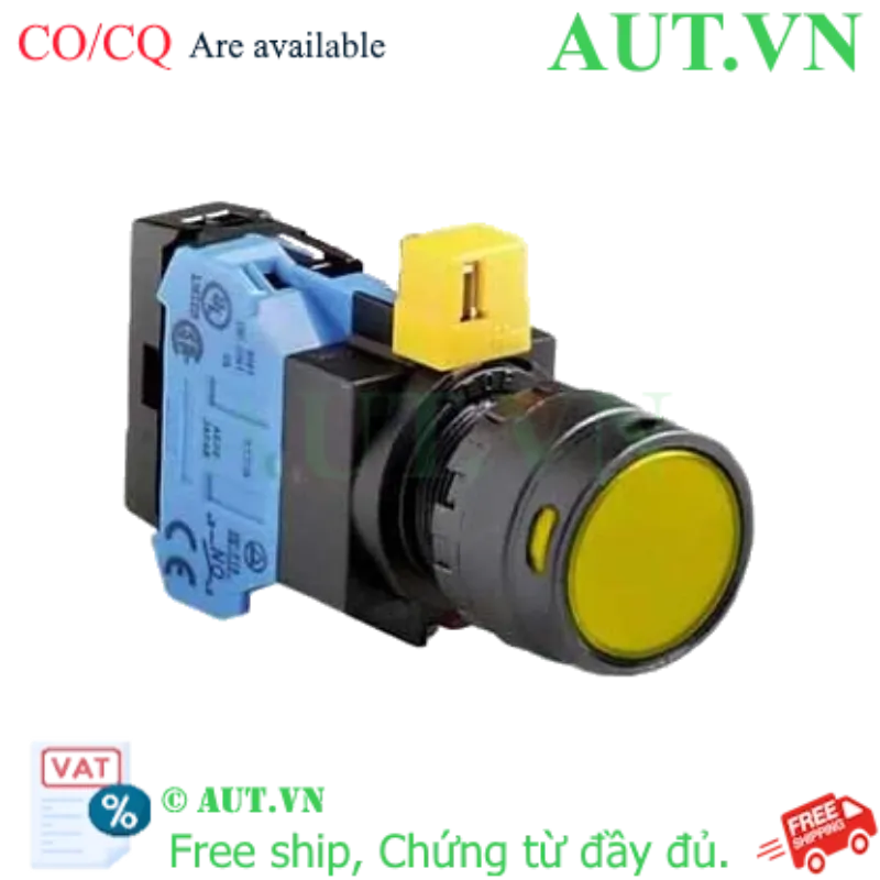 Ảnh của Nút nhấn nhả IDEC HW1L-MF2F10QD-Y-12V D22 1NO (Vàng)