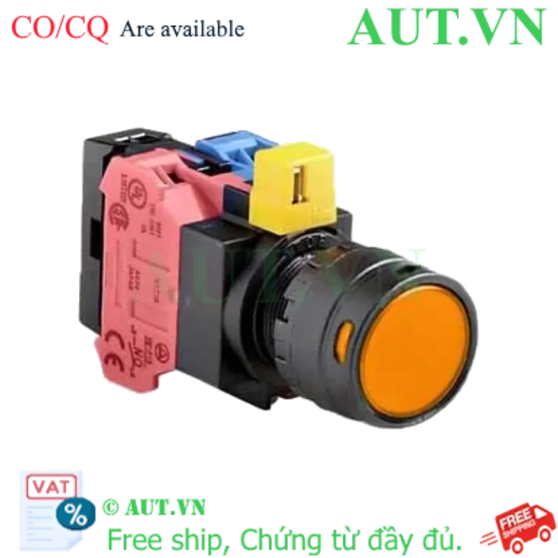 Ảnh của Nút nhấn nhả IDEC HW1L-MF2F11QD-A-6V D22 1NO+1NC (Hổ phách)