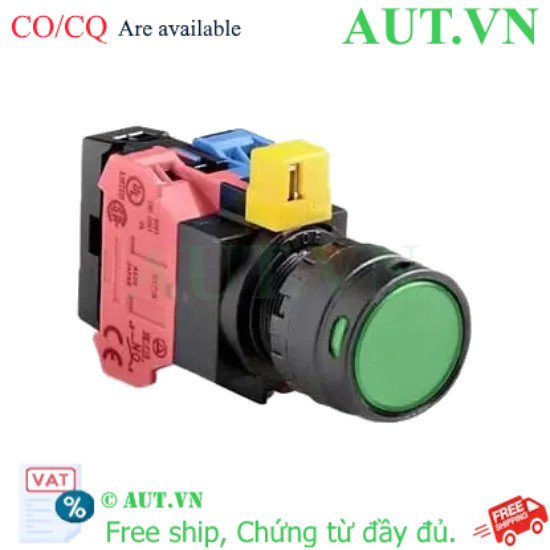 Ảnh của Nút nhấn nhả IDEC HW1L-MF2F11QD-G-12V D22 1NO+1NC (Xanh)