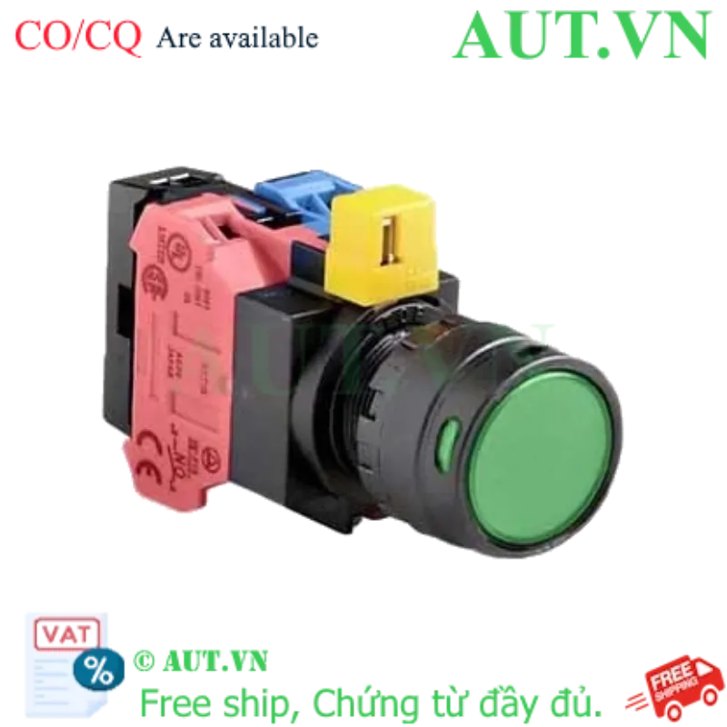 Ảnh của Nút nhấn nhả IDEC HW1L-MF2F11QD-G-12V D22 1NO+1NC (Xanh)