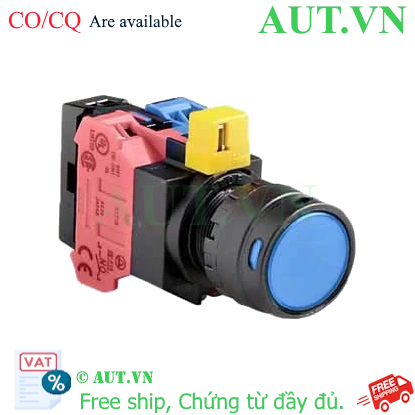 Ảnh của Nút nhấn nhả IDEC HW1L-MF2F11QD-S-12V D22 1NO+1NC (Xanh)