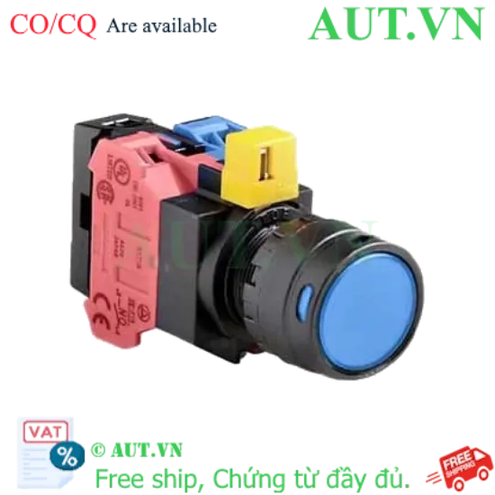 Ảnh của Nút nhấn nhả IDEC HW1L-MF2F11QD-S-12V D22 1NO+1NC (Xanh)