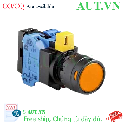 Ảnh của Nút nhấn nhả IDEC HW1L-MF2F20QD-A-12V D22 2NO (Hổ phách)