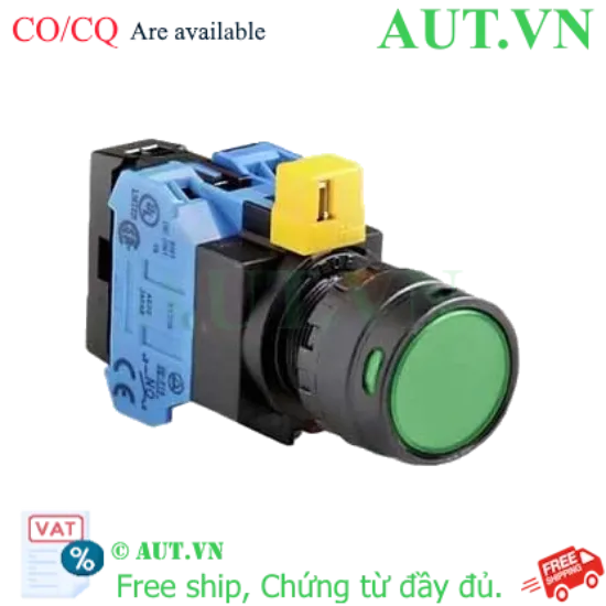 Ảnh của Nút nhấn nhả IDEC HW1L-MF2F20QD-G-12V D22 2NO (Xanh)