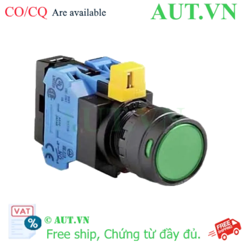 Ảnh của Nút nhấn nhả IDEC HW1L-MF2F20QD-G-6V D22 2NO (Xanh)